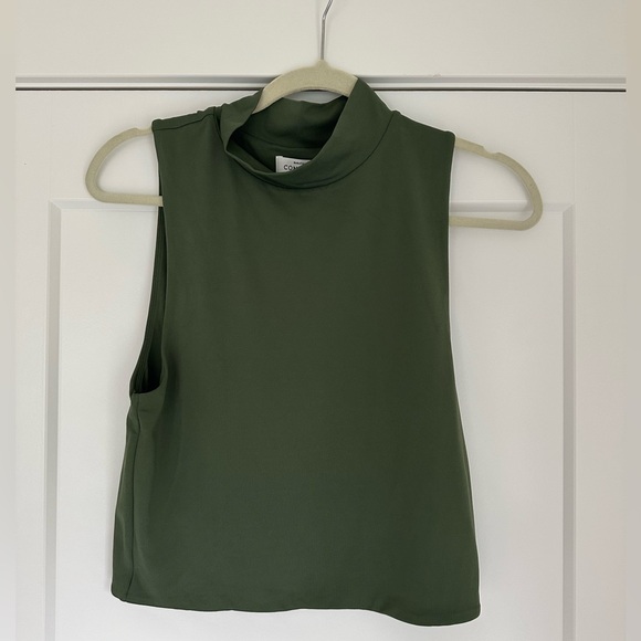 Aritzia Babaton Contour Mockneck Tank Sencha Green - Picture 2 of 6